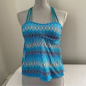 Hula Honey Womens Festival Dream Racerback Open Back Tankini Swim Top size S